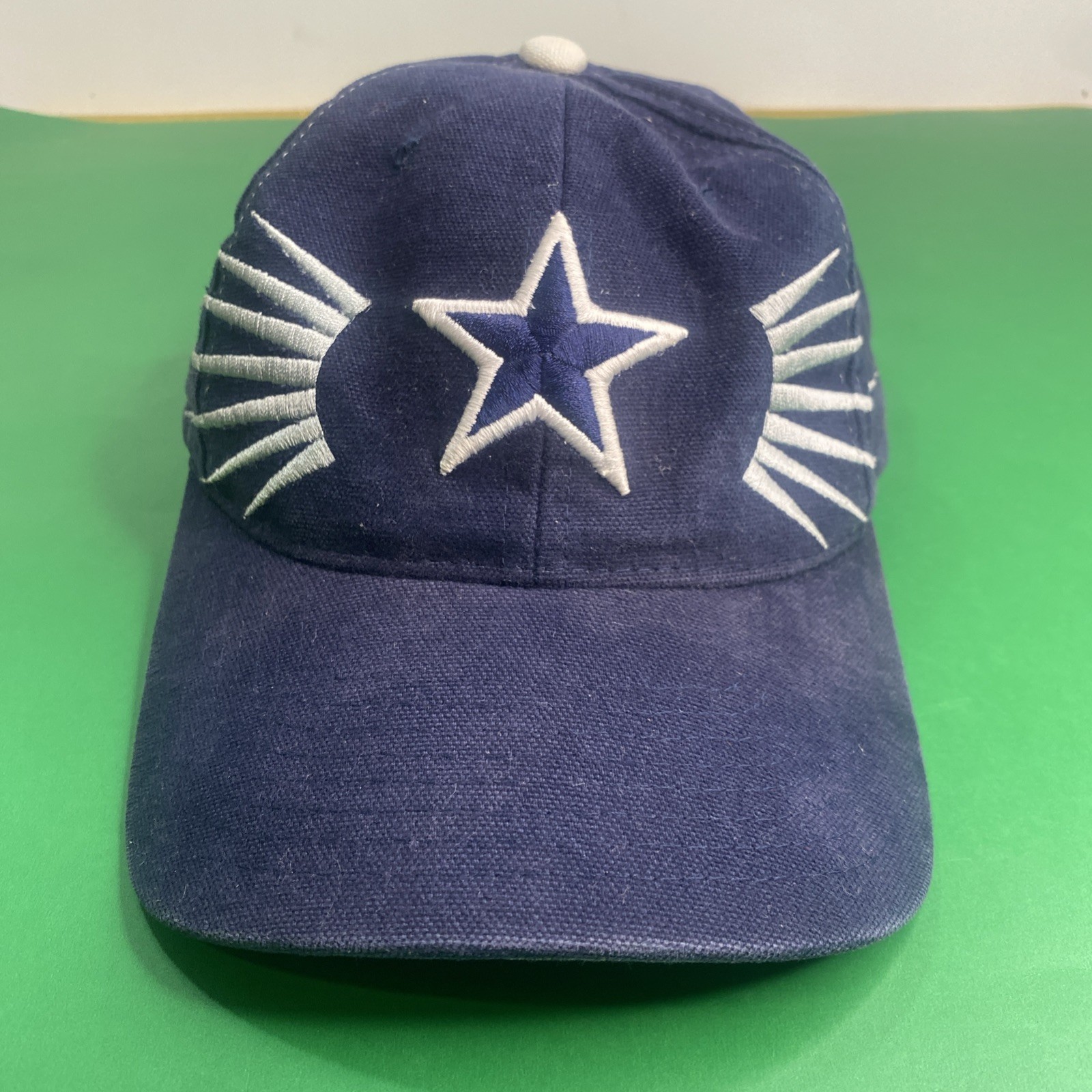 Vtg 90s Dallas Cowboys Starter The Right Hat Shockwave Strapback Cap NFL Vtg 90s Dallas Cowboys Starter The Right Hat Shockwave Strapback Cap NFL
