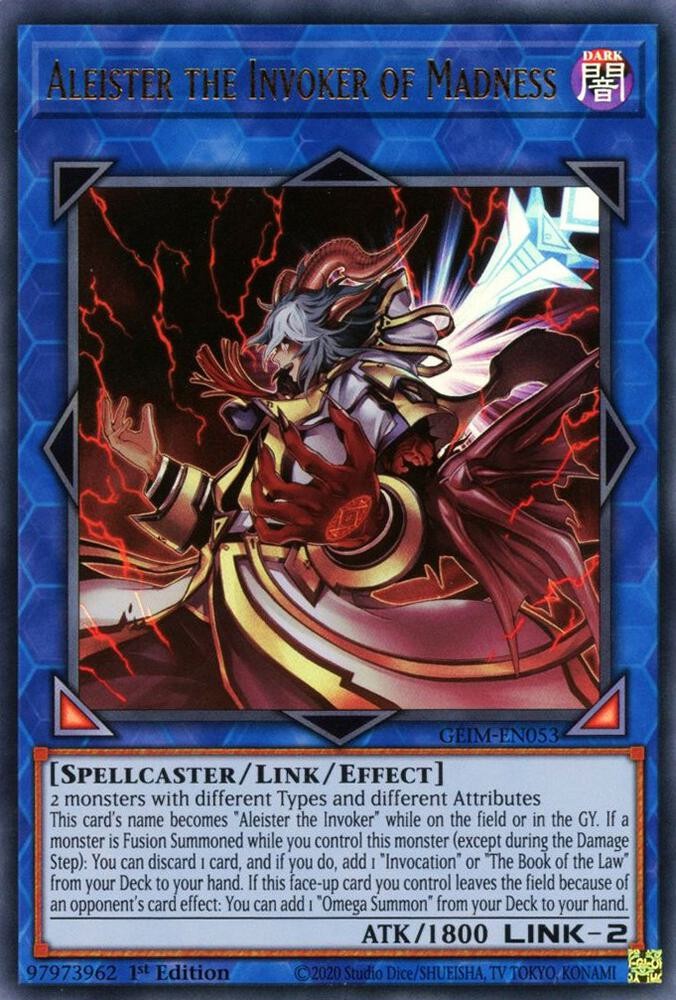 YUGIOH 1x Aleister the Invoker of Madness Ultra Rare GEIM-EN053 NM