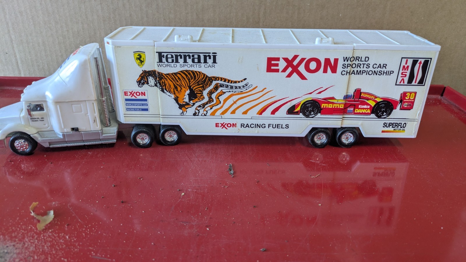 Vintage 1995 Exxon Race Car Carrier Collectors Edition 4th In Series Semi Truck