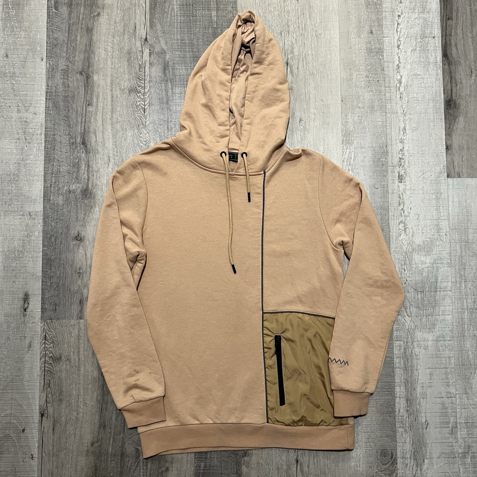 Sir Raymond Tailor Beige Hybrid Golf Pullover Hoodie Mens Large Blank Golfing