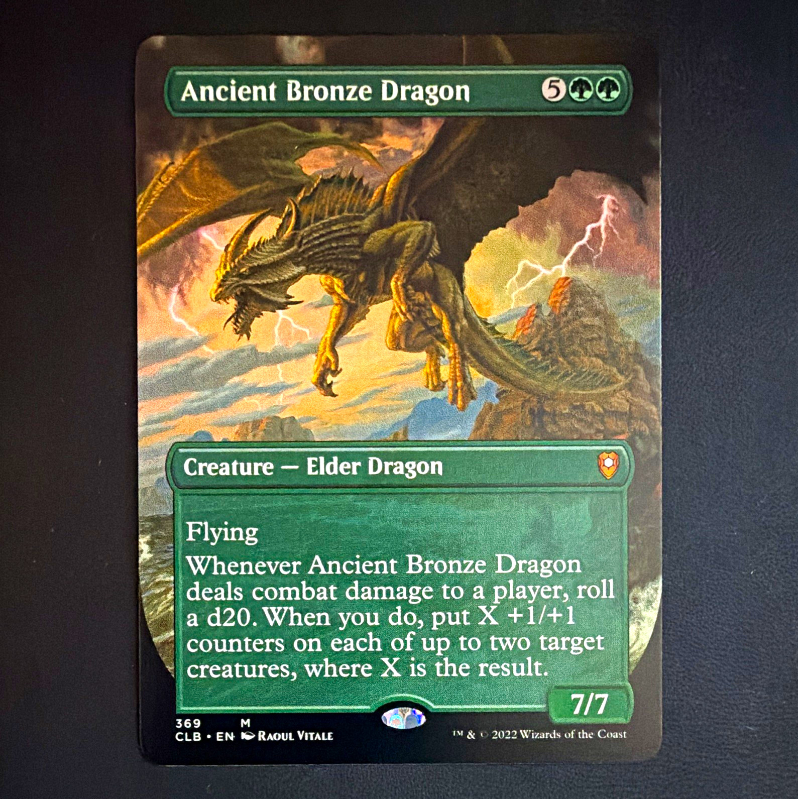 Wizards MTG Ancient Bronze Dragon CLB Mythic Borderless ENG 369 2022