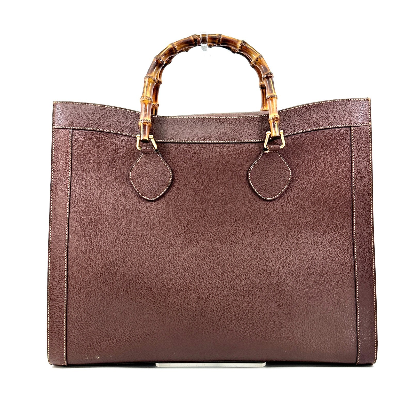 Gucci Leather Bamboo handle Tote bag Diana Large Business Authentic
