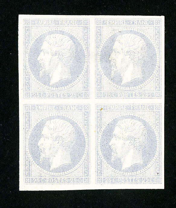 France Stamps Superb Rare Trial Color Block 4 Signed