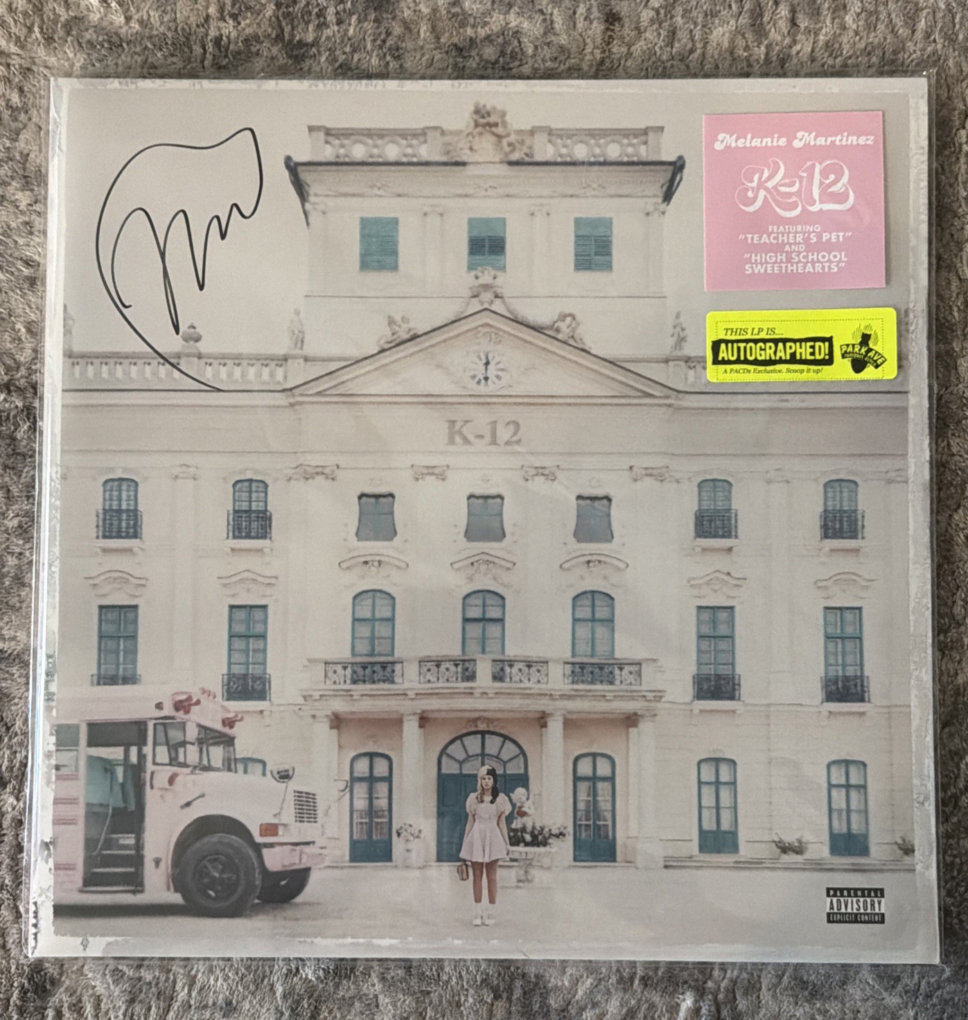 SIGNED COVER Melanie Martinez K-12 Pink Colored Vinyl 12\