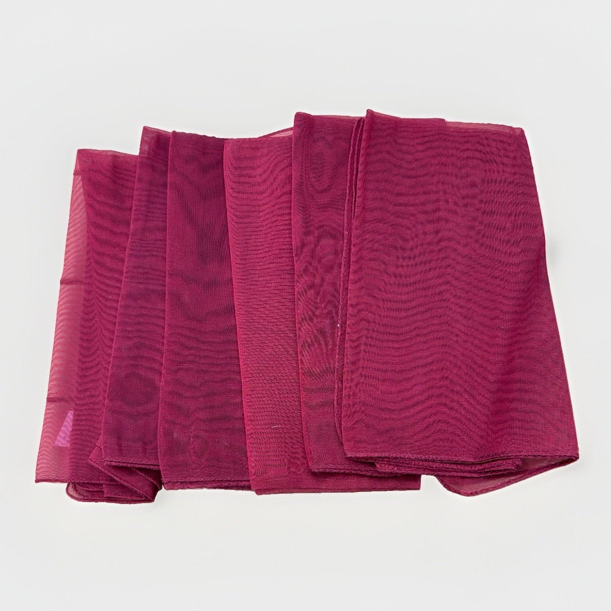 Pier 1 Imports Set 6 Sheer Red Napkins 20x20 Metallic Holiday Dinner Table