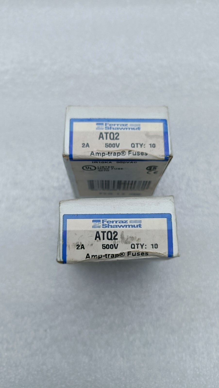 Ferraz Shawmut ATQ2 2A 500V FUSES LOT OF 2 (20 PCS) FREE FIRST SHIPPING