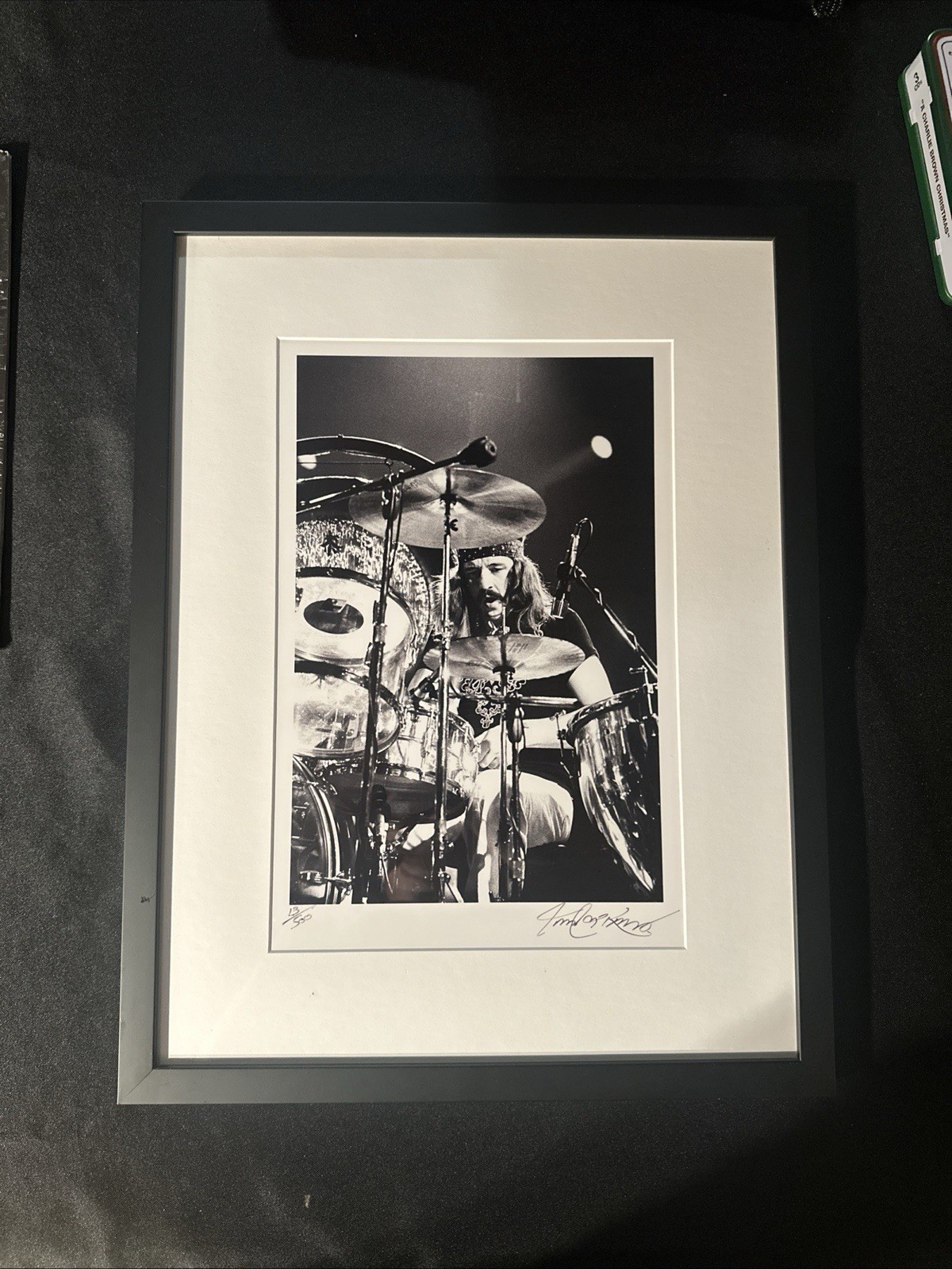 Framed Photograph John Bonham Of Led Zeppelin By Robert Knight Limited Edition