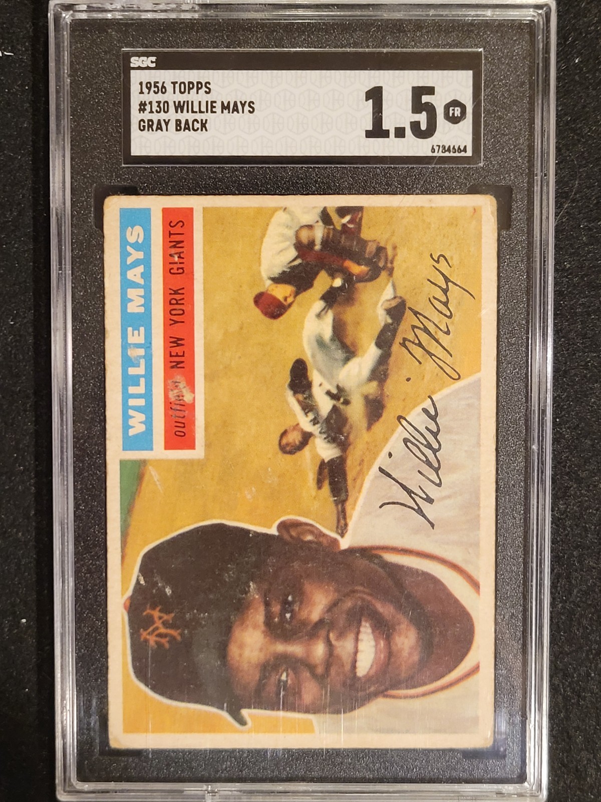1956 Topps - Willie Mays #130 Gray Back - SGC Graded 1.5  - Centered  *CLC*