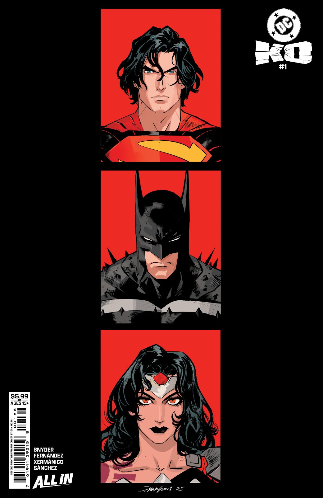 DC KO #1 (DAN MORA 2ND PRINT VARIANT)(2025) COMIC BOOK ~ DC