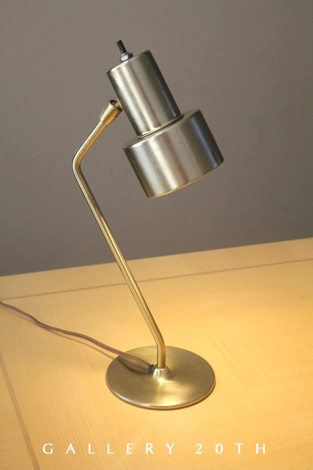 SPACE AGE VINTAGE LAUREL MID CENTURY DESK LAMP 50'S THURSTON ERA ATOMIC BRASS