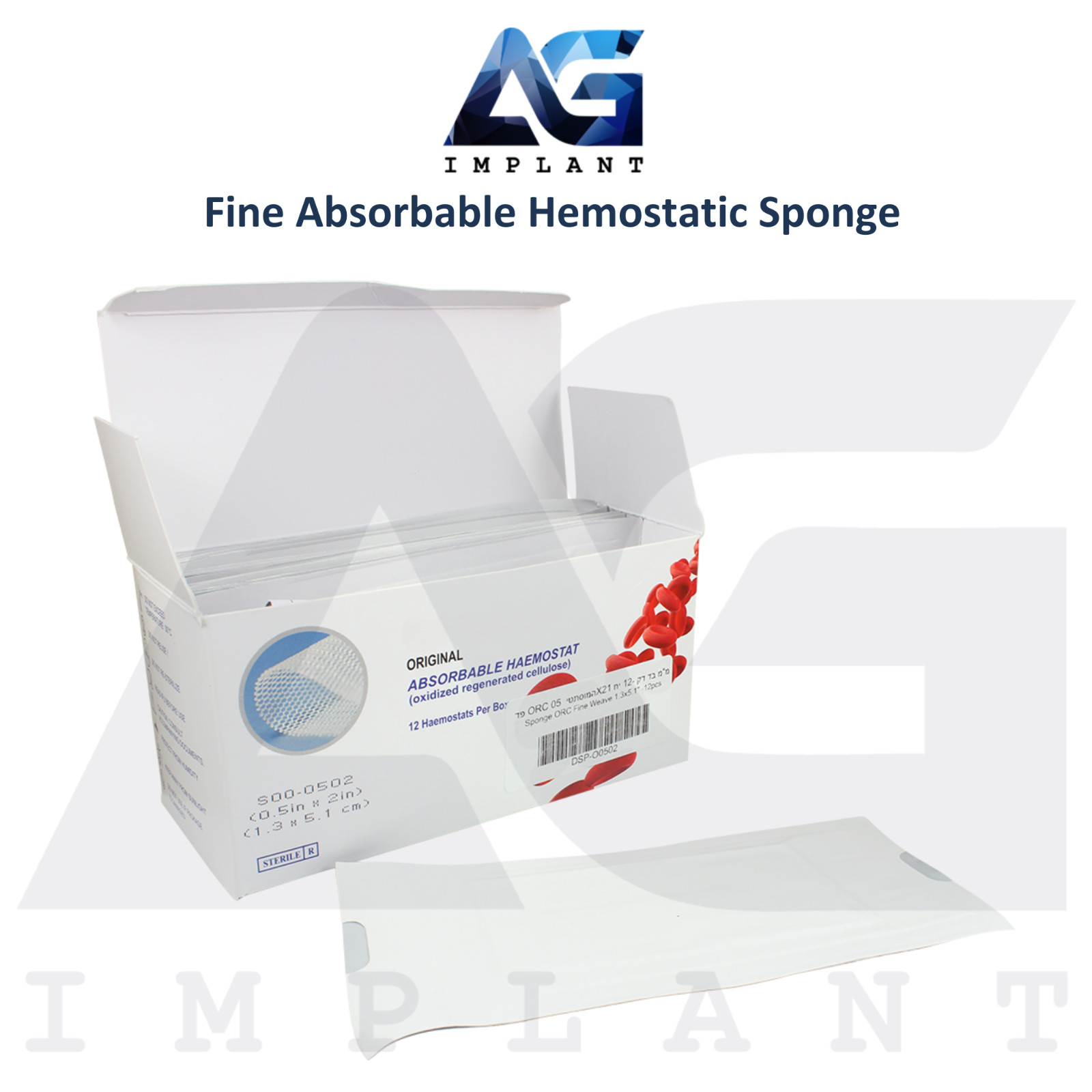 Dental Fine Absorbable Hemostatic Sponges 12pc Natural Flexible Stops Bleeding