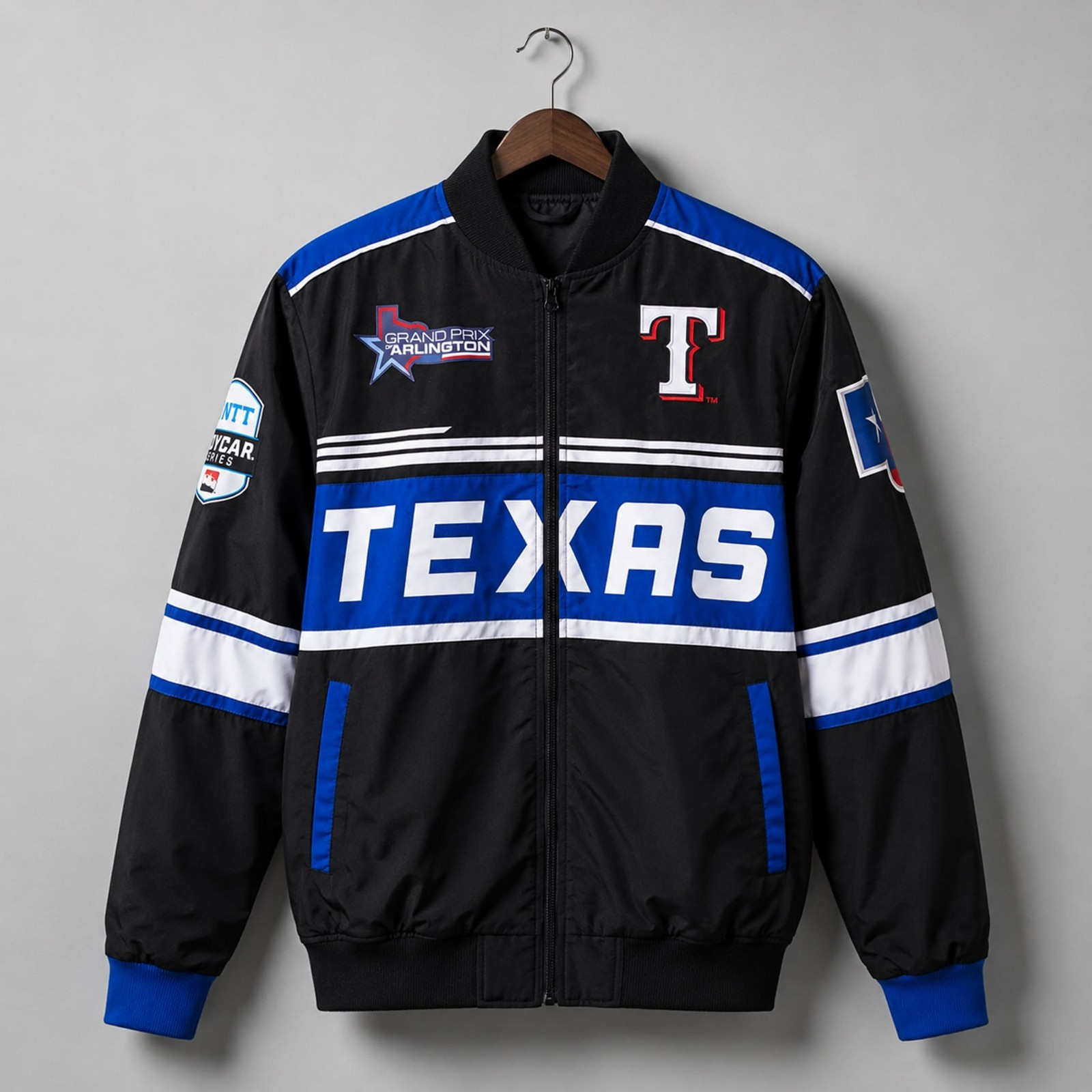 Free Shipping TEXAS RANGERS INDY CAR RACING JACKET 09/18/26 SIZE XL