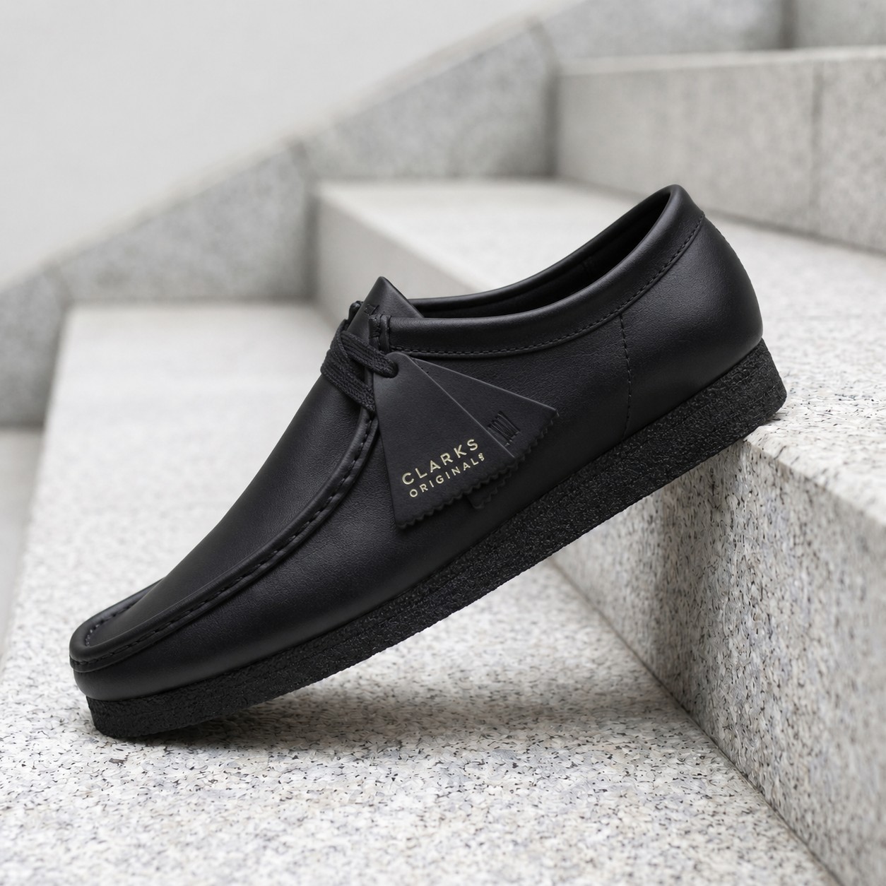 Clarks Wallabee Low Black Leather 26155514 Men’s New Clarks Wallabee Low Black Leather 26155514 Men’s New