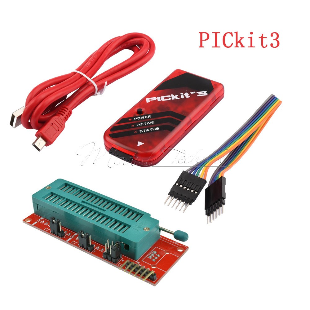 PICkit3 Microchip Original MPLAB PICkit 3 PIC Debugger Programmer +Adapter
