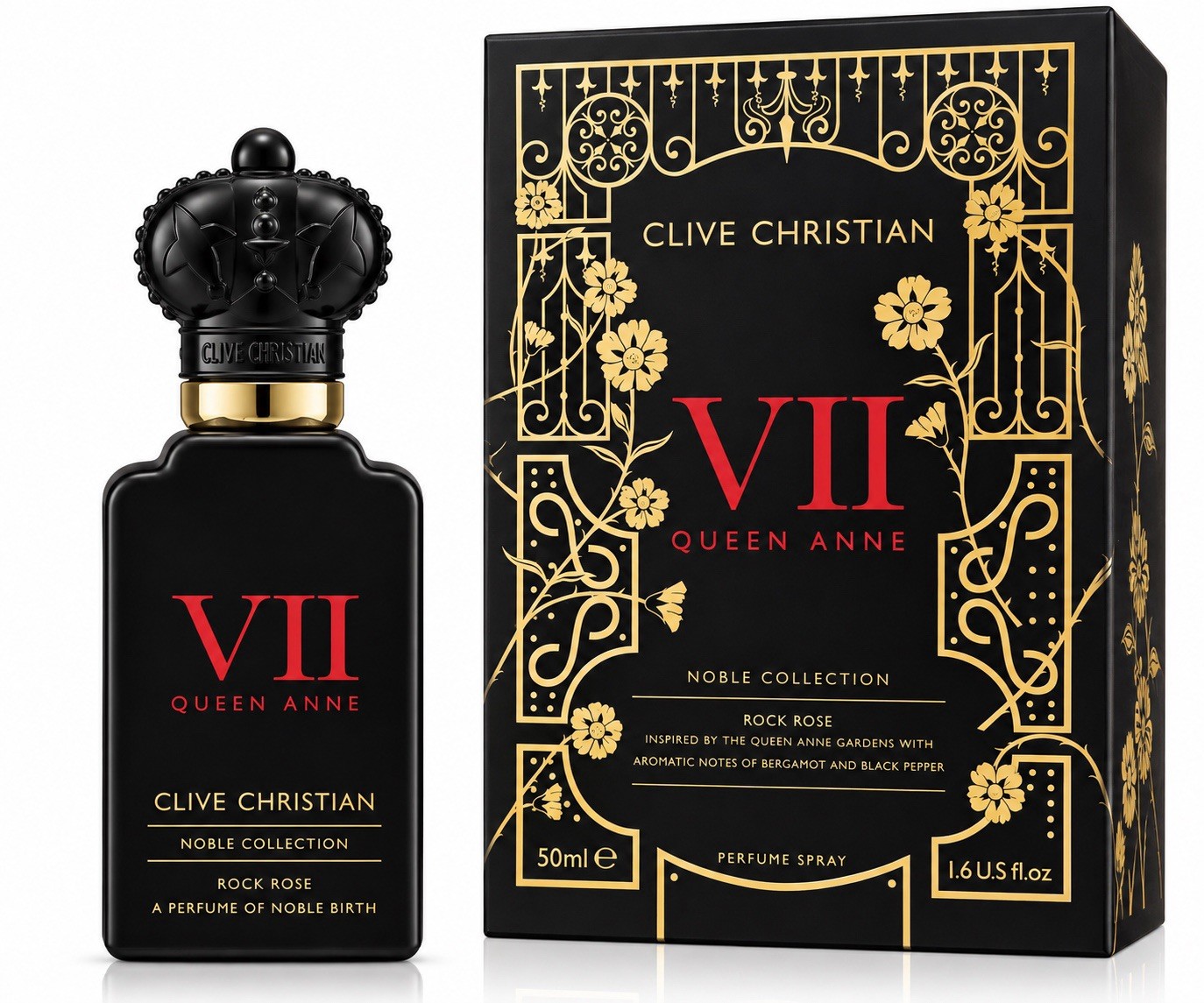 Clive Christian VII Queen Anne Rock Rose Perfume 1.6 oz / 50ml New In Box