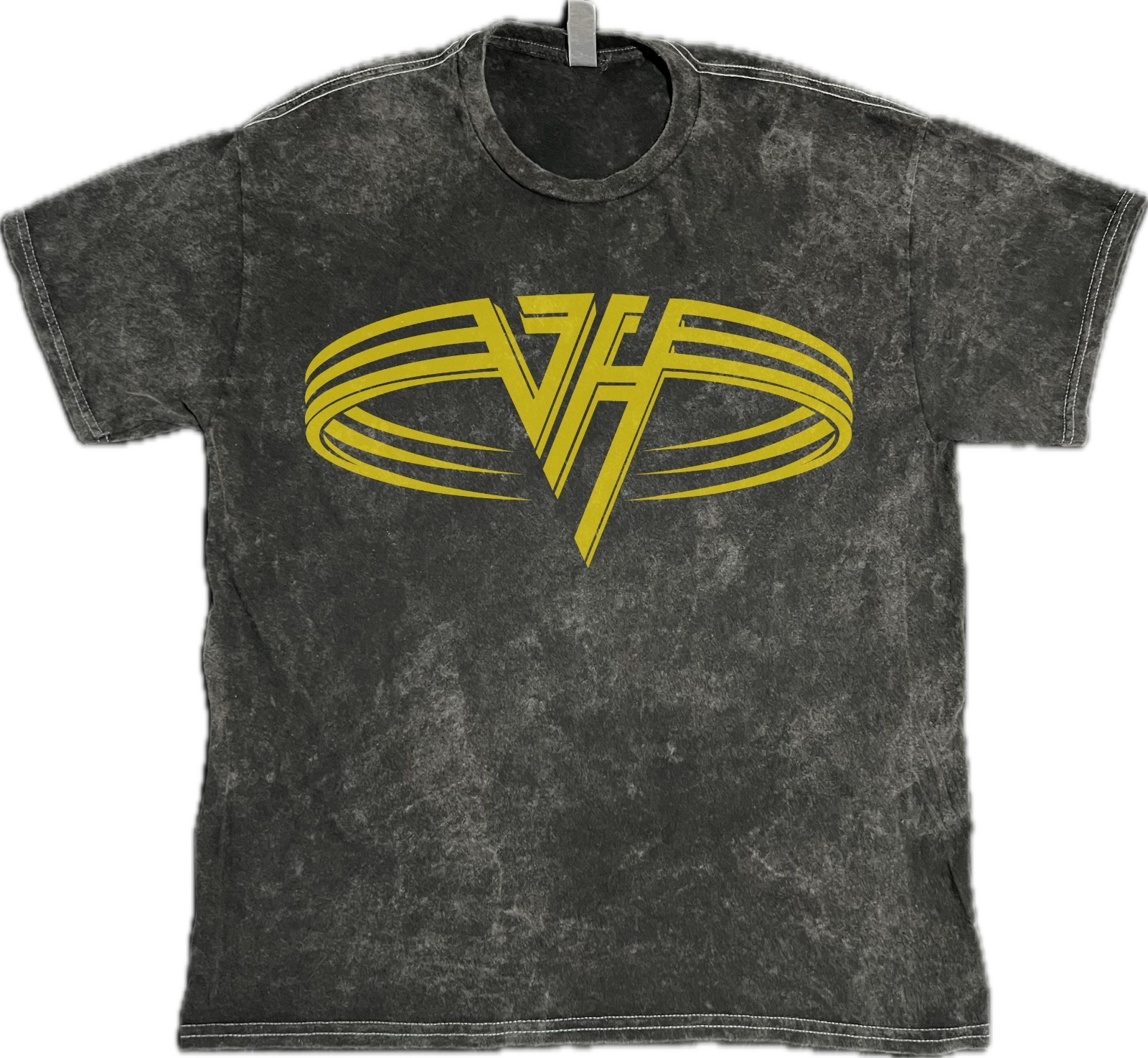 Van Halen Logo T-Shirt 70s Rock Band on Mineral Vintage Washed Tee