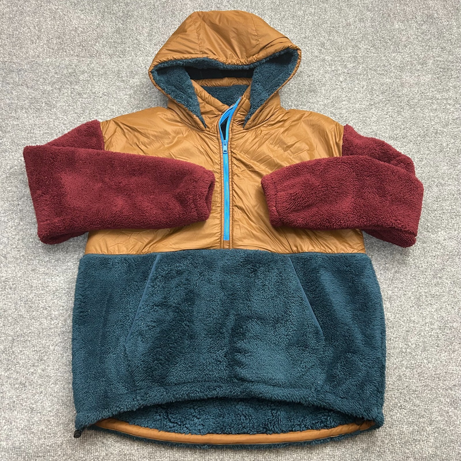 Lole Yana Oversized Pullover Hoodie Women\'s Small Colorblock Half Zip NWOT