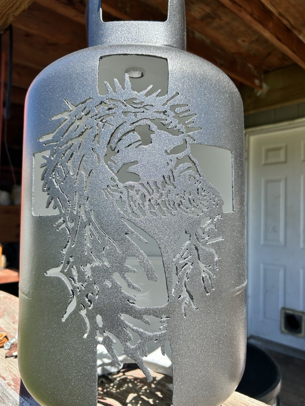 Christ is king themed 7 gal lantern 