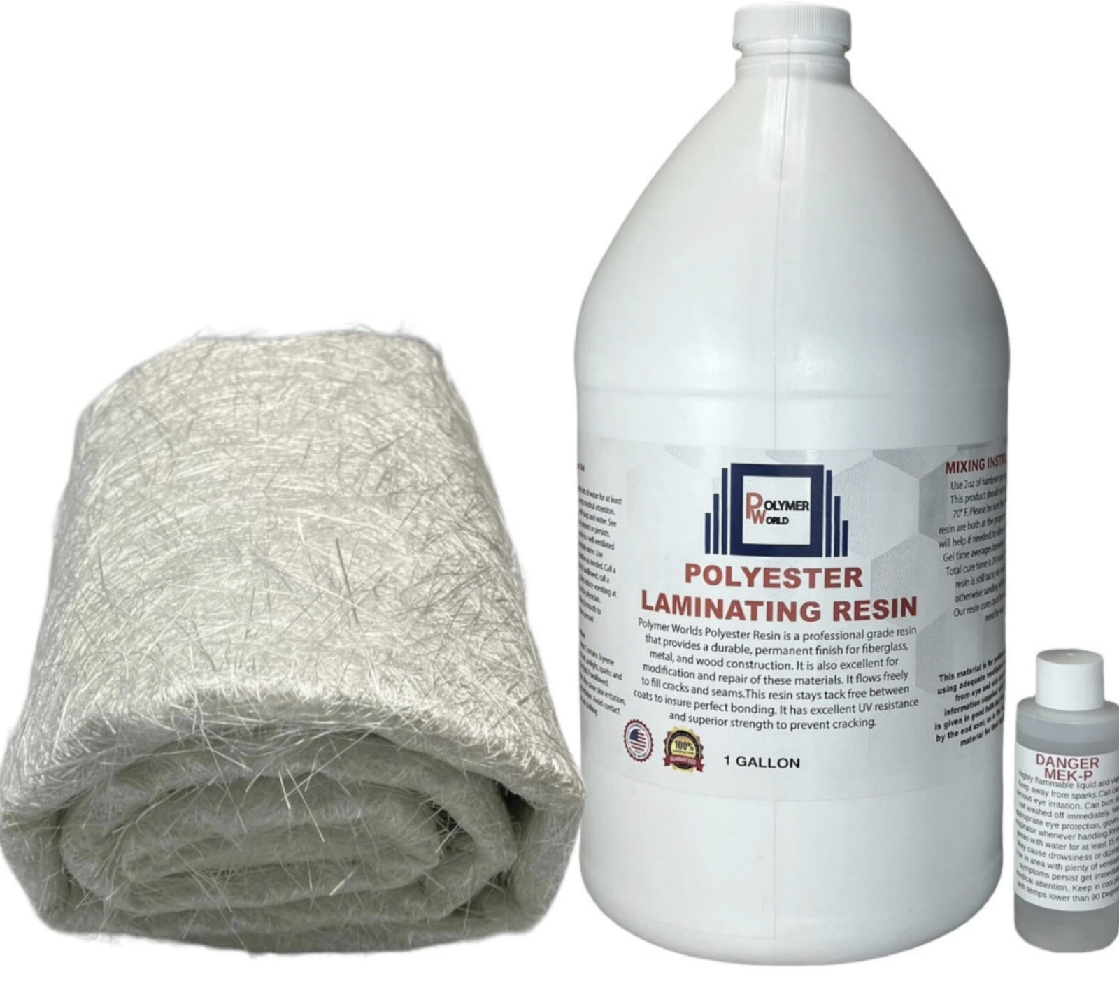Polyester Resin 1.5x50x3 Yards Fiberglass Chopped Strand Mat for Autos Boats RV