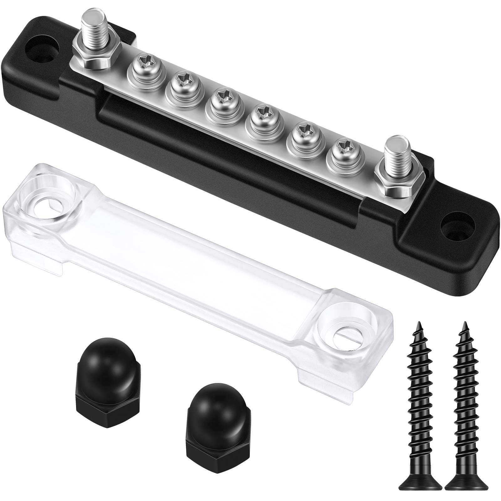 12v 150a Marine Ground Bus Bar with Cover 10Gang Block 12v 150a Marine Ground Bus Bar with Cover 10Gang Block