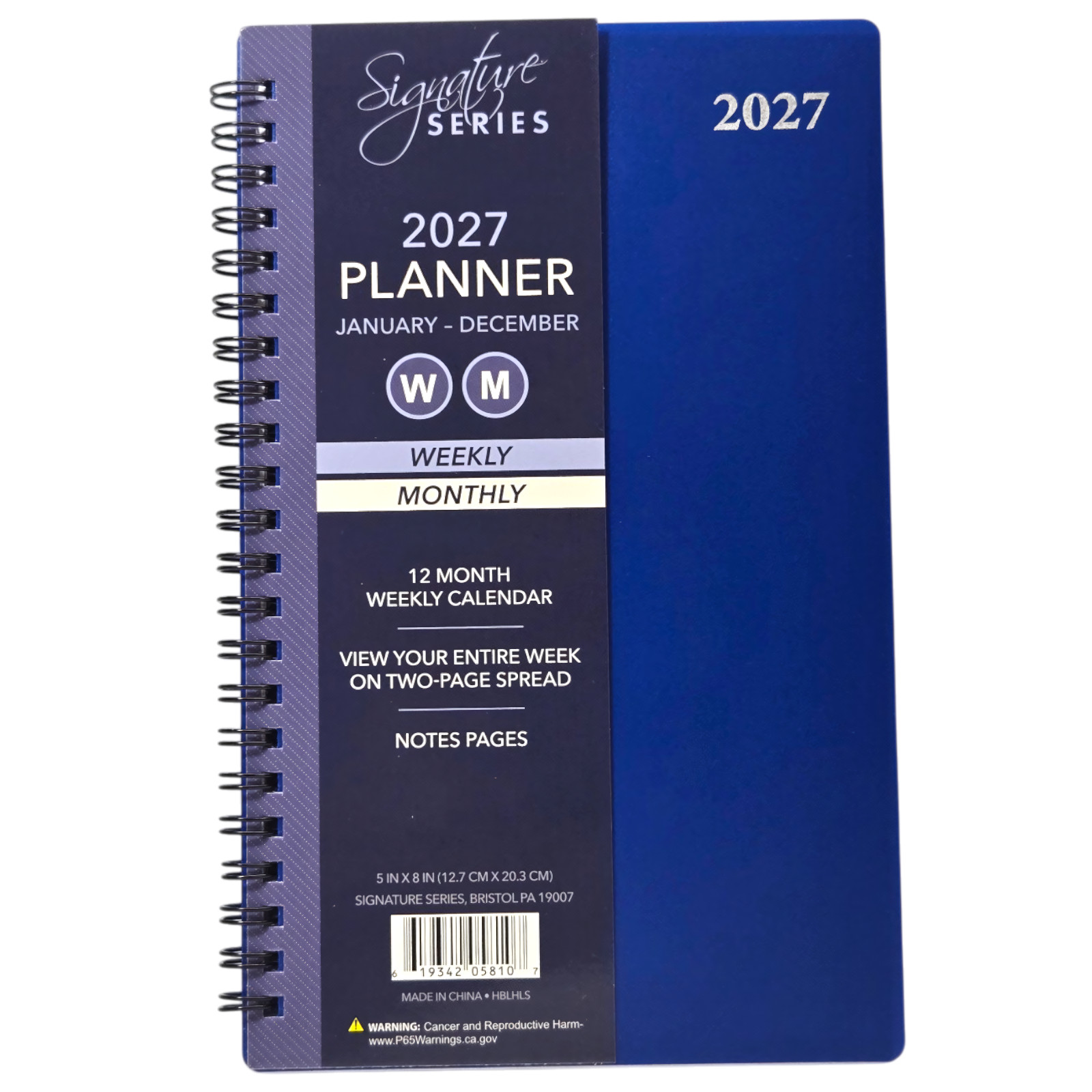 Signature 2027 Weekly & Monthly Planner Calendar, Jan-Dec,  5
