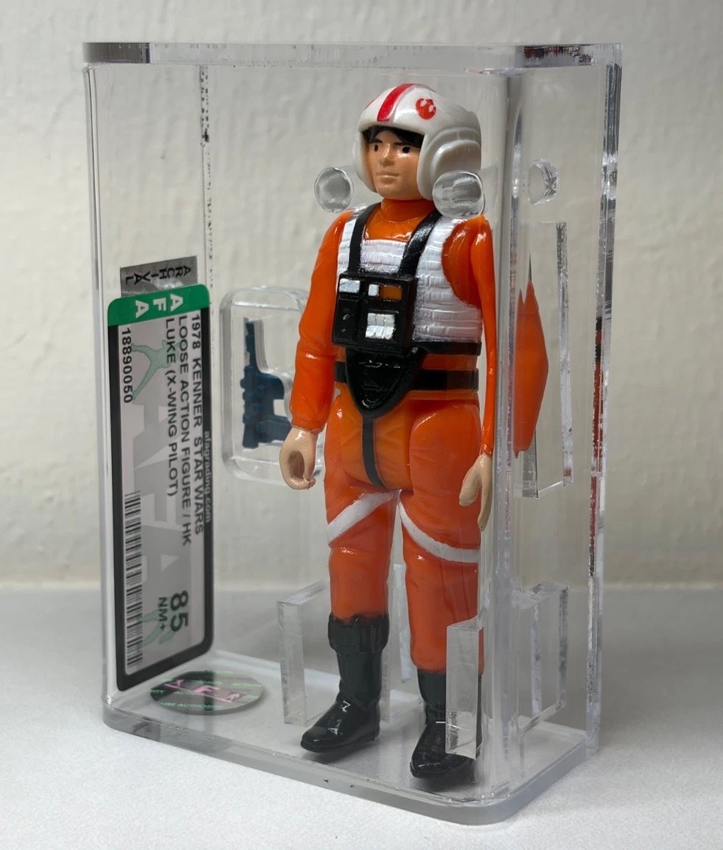Star Wars 1977 Vintage Kenner Luke Skywalker X-Wing Pilot AFA 85 Hong Kong COO