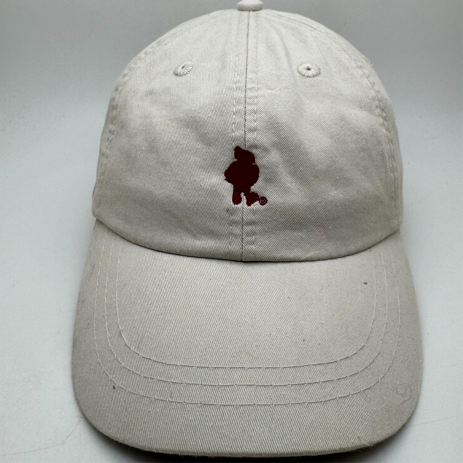 Iowa State Cyclones Hat Cap Adams Khaki Leather Strapback NCAA College Vintage