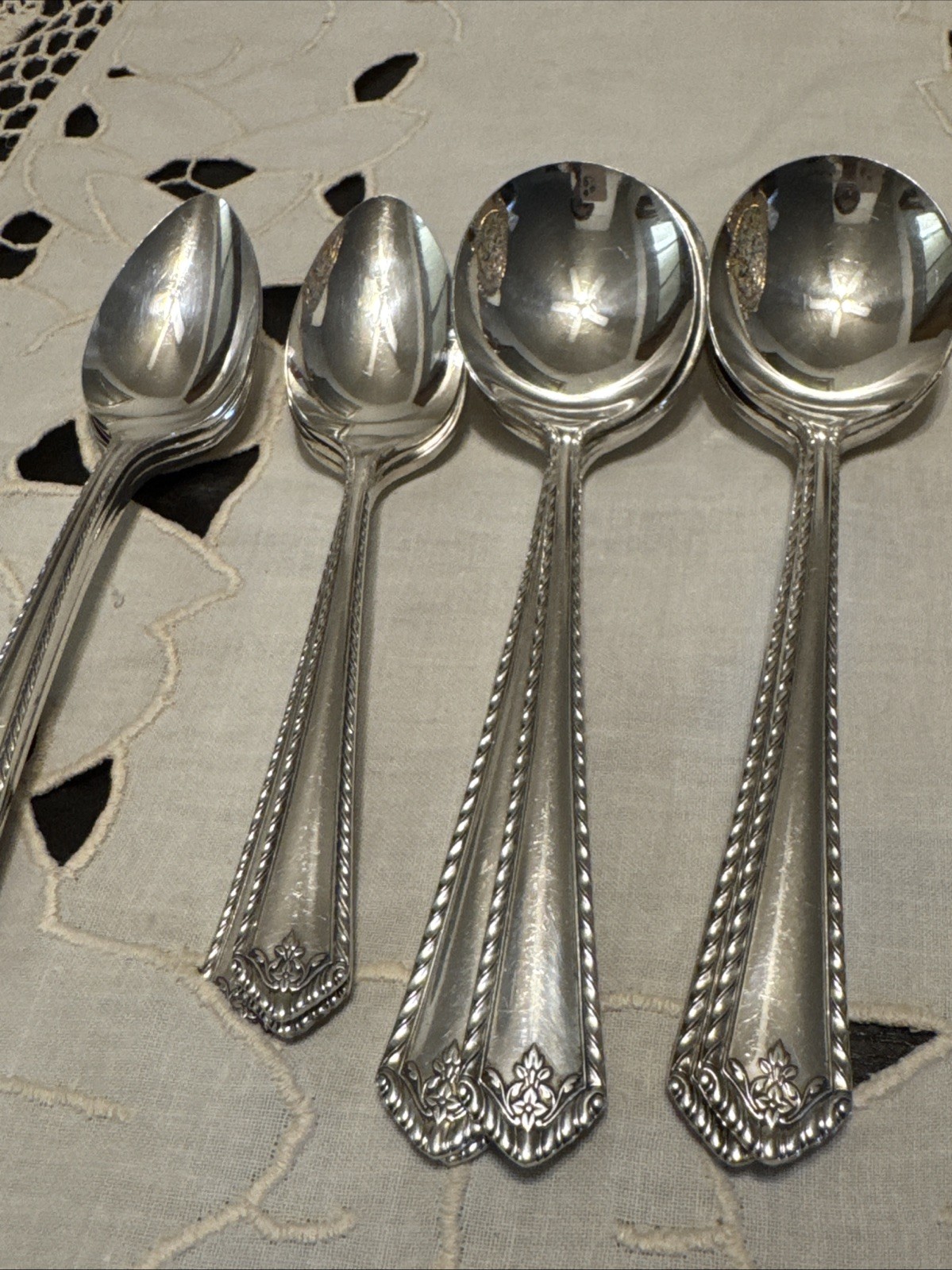 Vintage Wm A Rogers Oneida Spoons Lady Drake Set of 12