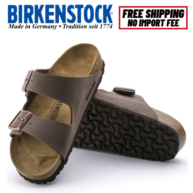Birkenstock Women's Arizona Birkibuc Slide Sandal, No Import Fee