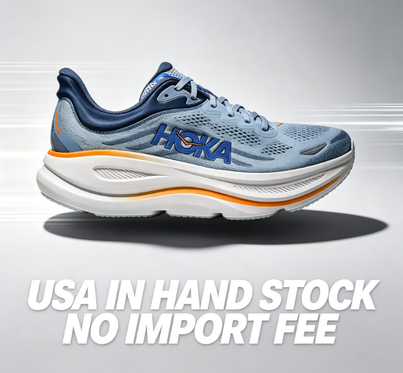 HOKA One One Men\'s Bondi 9 Shoe in Drizzle - Downpour