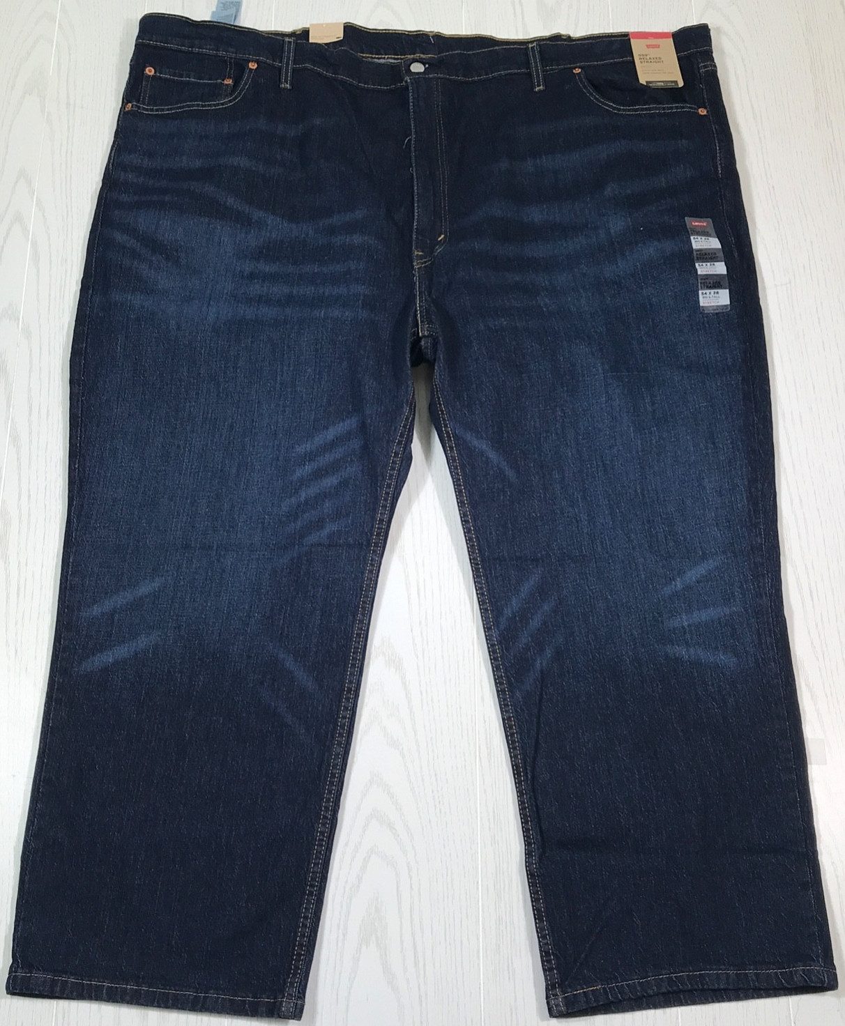Levi\'s 559 Relaxed Jeans Men 54x28 Big Tall Blue Stretch Straight High Rise New