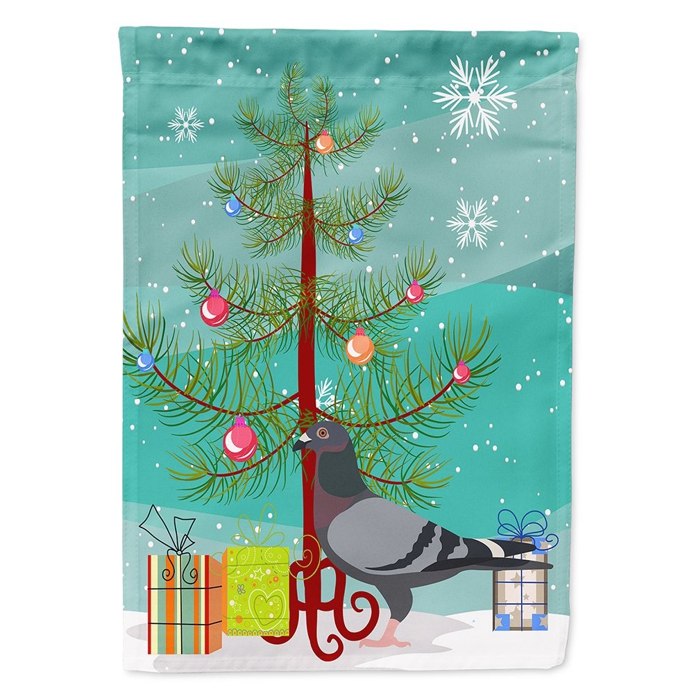 Caroline\'s Treasures BB9318CHF Racing Pigeon Christmas House Flag, Teal Large