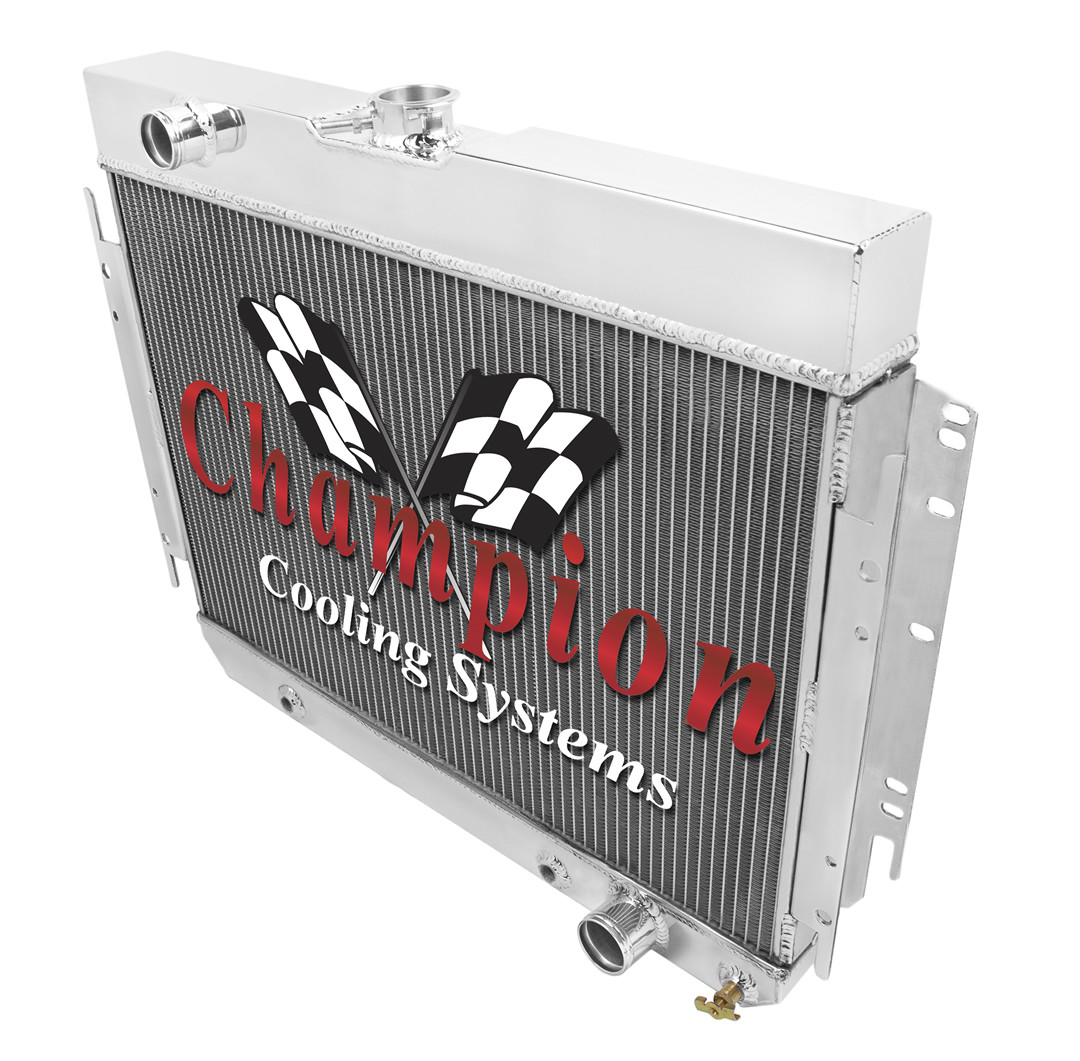 Champion Racing 4 Row Aluminum Radiator For 1963 - 68 Chevy Cars