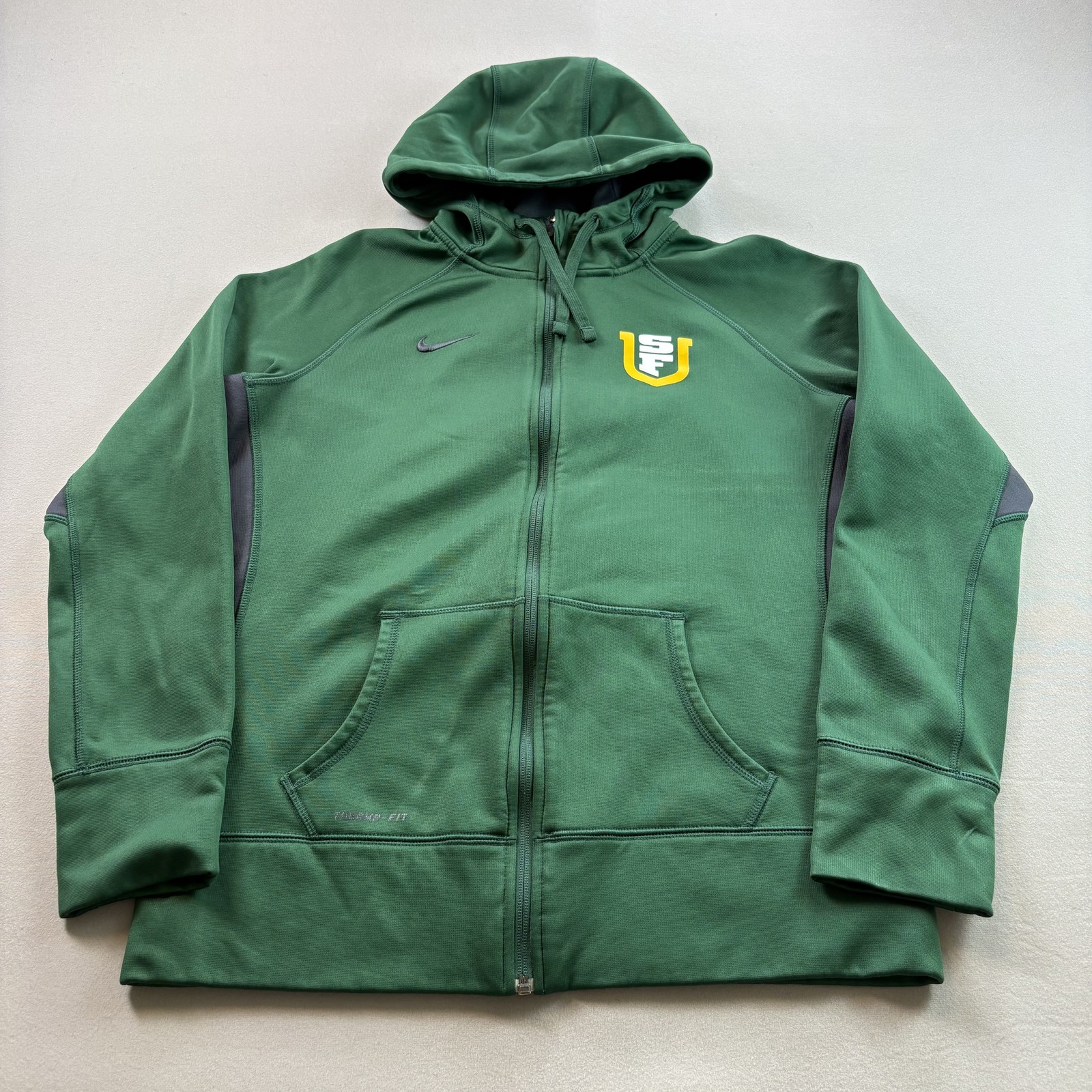 Nike San Francisco Dons Hoodie Sweatshirt Mens Large Green Therma-Fit USF NCAA Nike San Francisco Dons Hoodie Sweatshirt Mens Large Green Therma-Fit USF NCAA