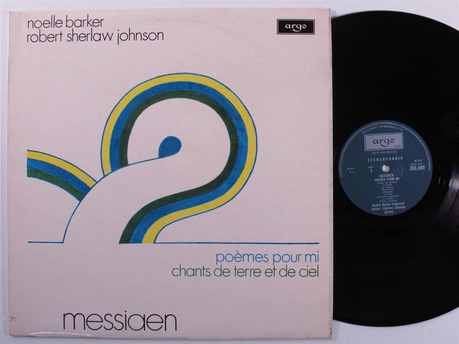 MESSIAEN Poemes Pour Mi / Chants De Terre SHERLAW JOHNSON - ARGO LP NM A760