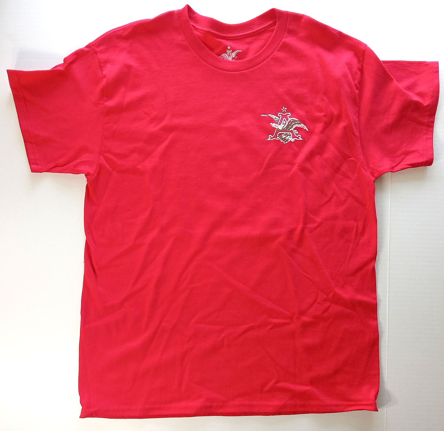Budweiser Red LG 100% Cotton S/S Men\'s T Shirt New Budweiser Red LG 100% Cotton S/S Men\'s T Shirt New