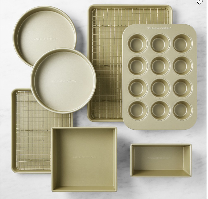 Williams Sonoma Goldtouch Pro Nonstick Bakeware Set 9 Pc Baking Pans Cookware