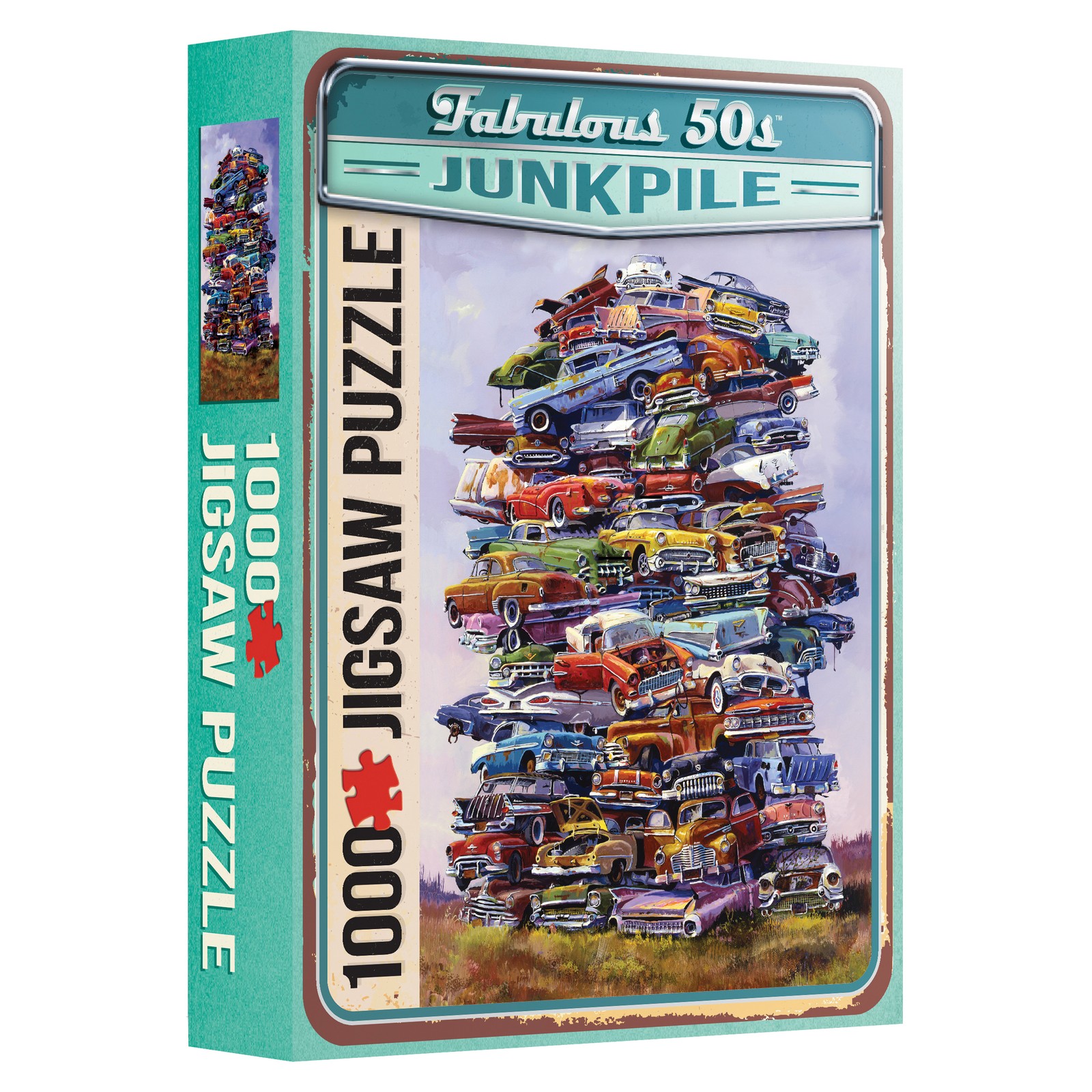 TDC Games Fabulous 50s Junkpile Classic Car Jigsaw Puzzle, 1000 pieces TDC Games Fabulous 50s Junkpile Classic Car Jigsaw Puzzle, 1000 pieces