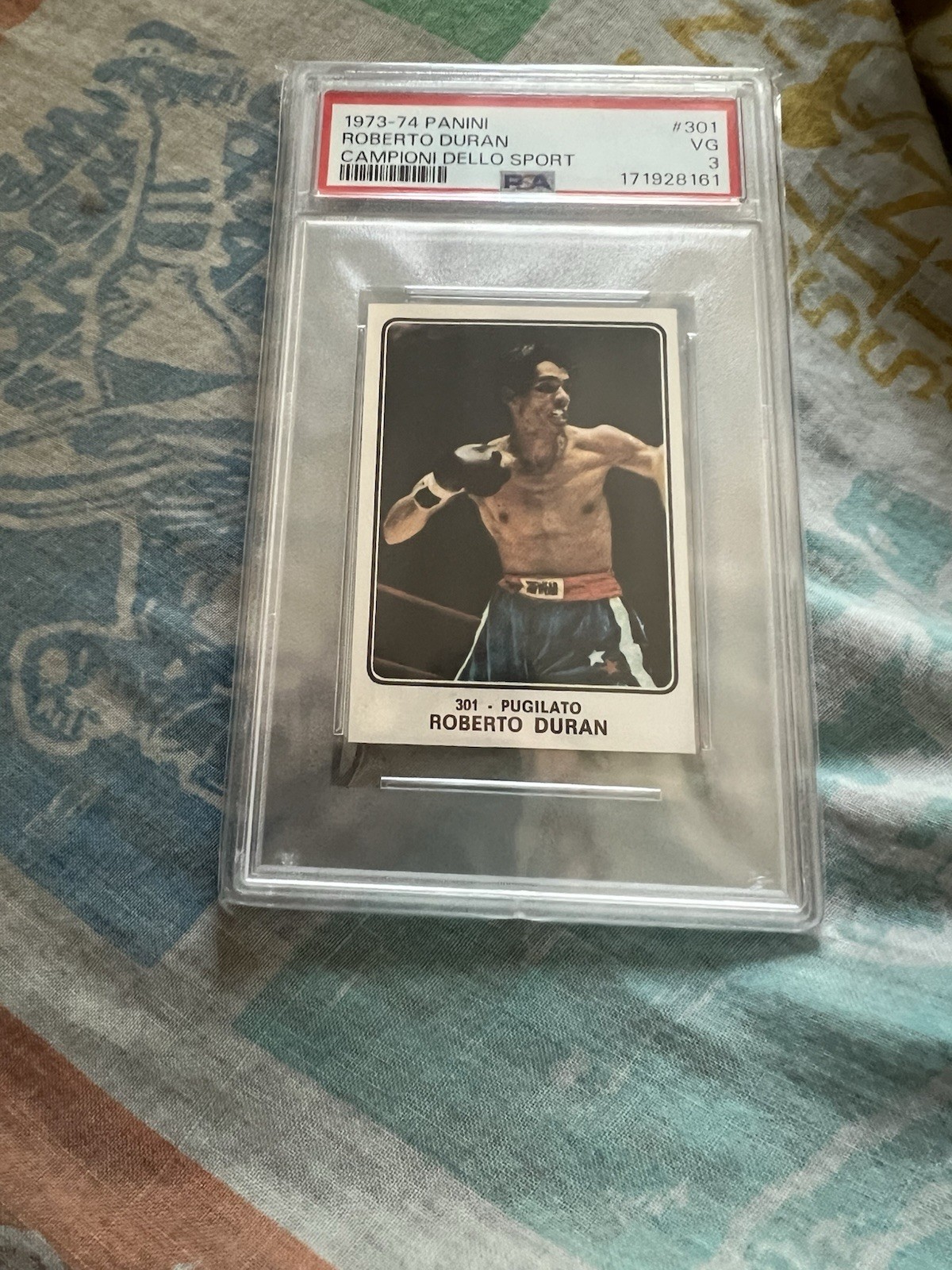ROBERTO DURAN RC 1973 PANINI #301 PSA 3 Boxing Card Rookie RC World Champ HOF ROBERTO DURAN RC 1973 PANINI #301 PSA 3 Boxing Card Rookie RC World Champ HOF