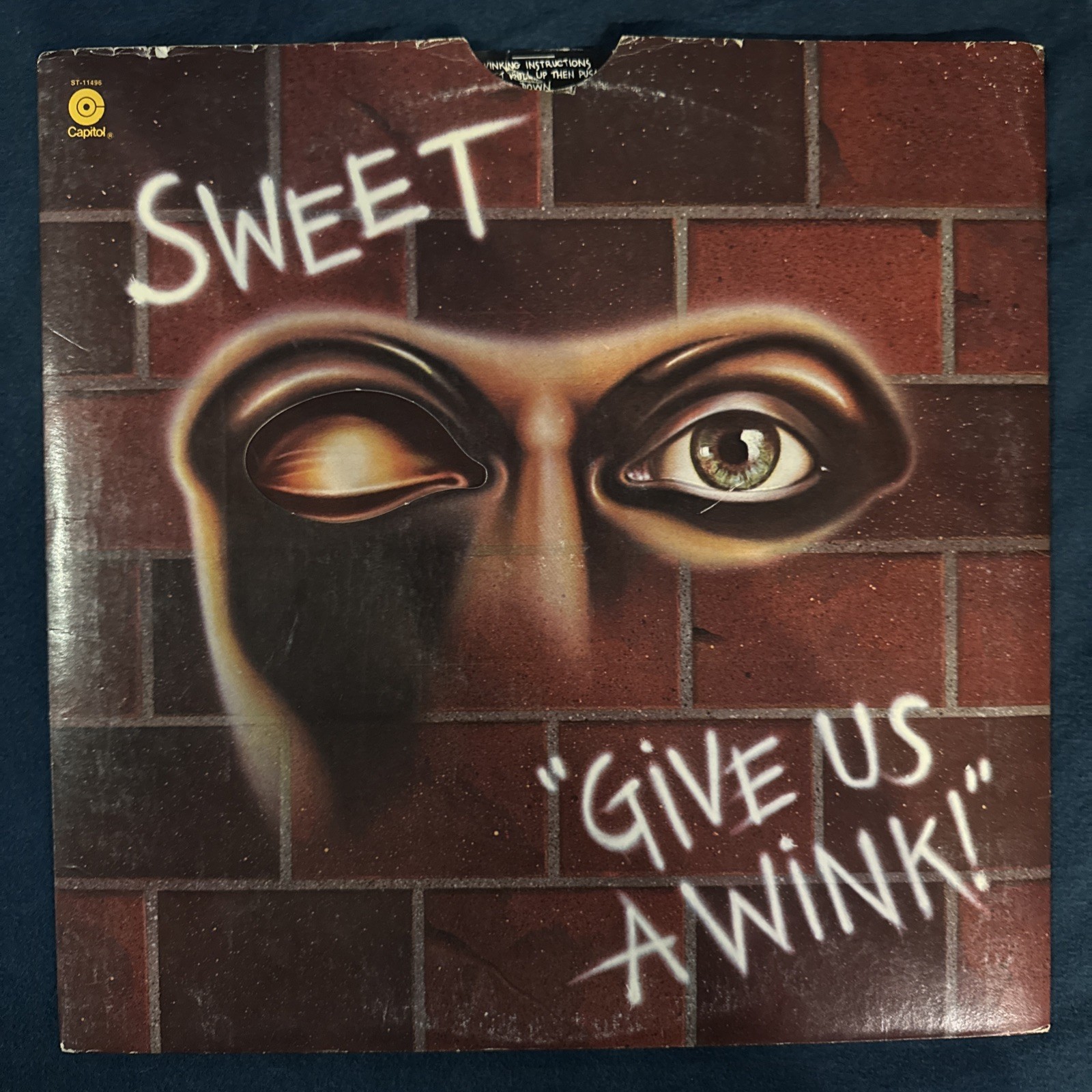 Sweet Give Us A Wink Vintage Vinyl LP 1976 Capitol Record ST-11496 Sweet Give Us A Wink Vintage Vinyl LP 1976 Capitol Record ST-11496
