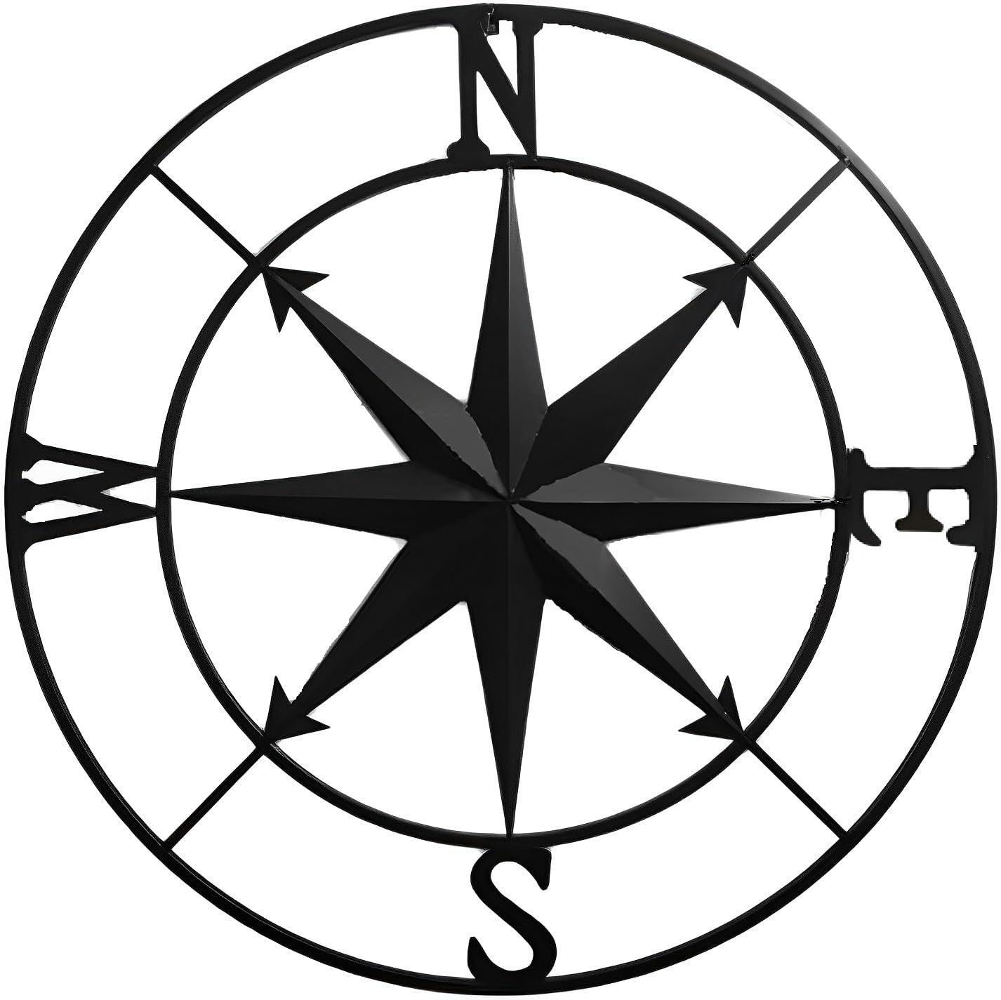 Nautical Compass Wall Decor Coastal Beach Patio Hanging Travel Adventure 41\