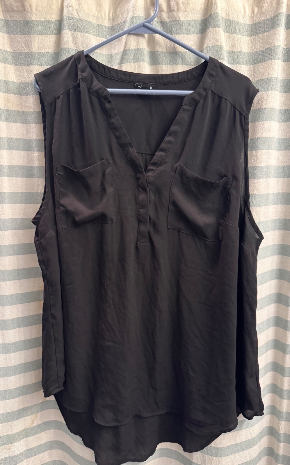 Torrid Harper Black Sleeveless Blouse Size 2X