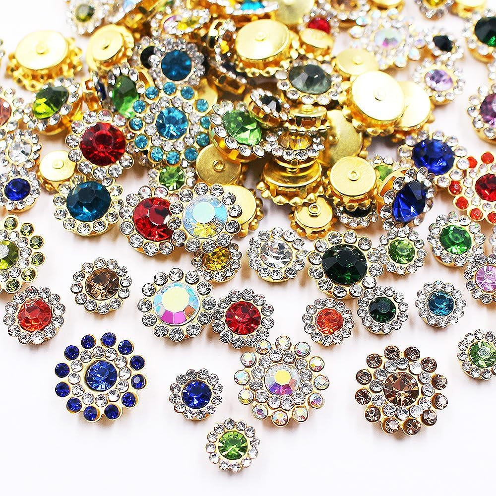 100Pcs Sew on Rhinestones Crystals Glass Gems Metal Claw Mixed 8Mm 10Mm 12Mm 100Pcs Sew on Rhinestones Crystals Glass Gems Metal Claw Mixed 8Mm 10Mm 12Mm