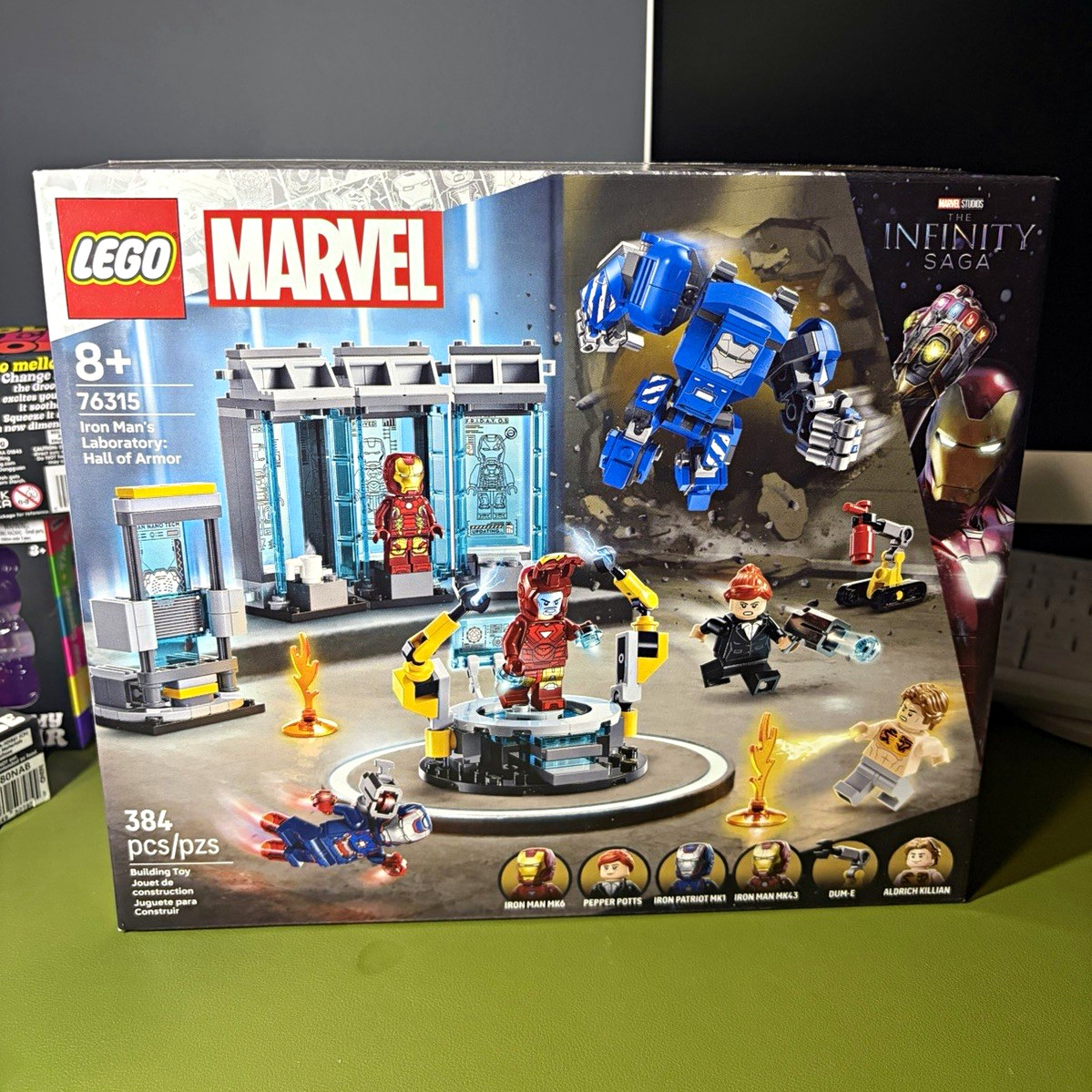 LEGO Marvel Infinity Saga Iron Man’s Hall of Armor 76315 Complete Set 384pc