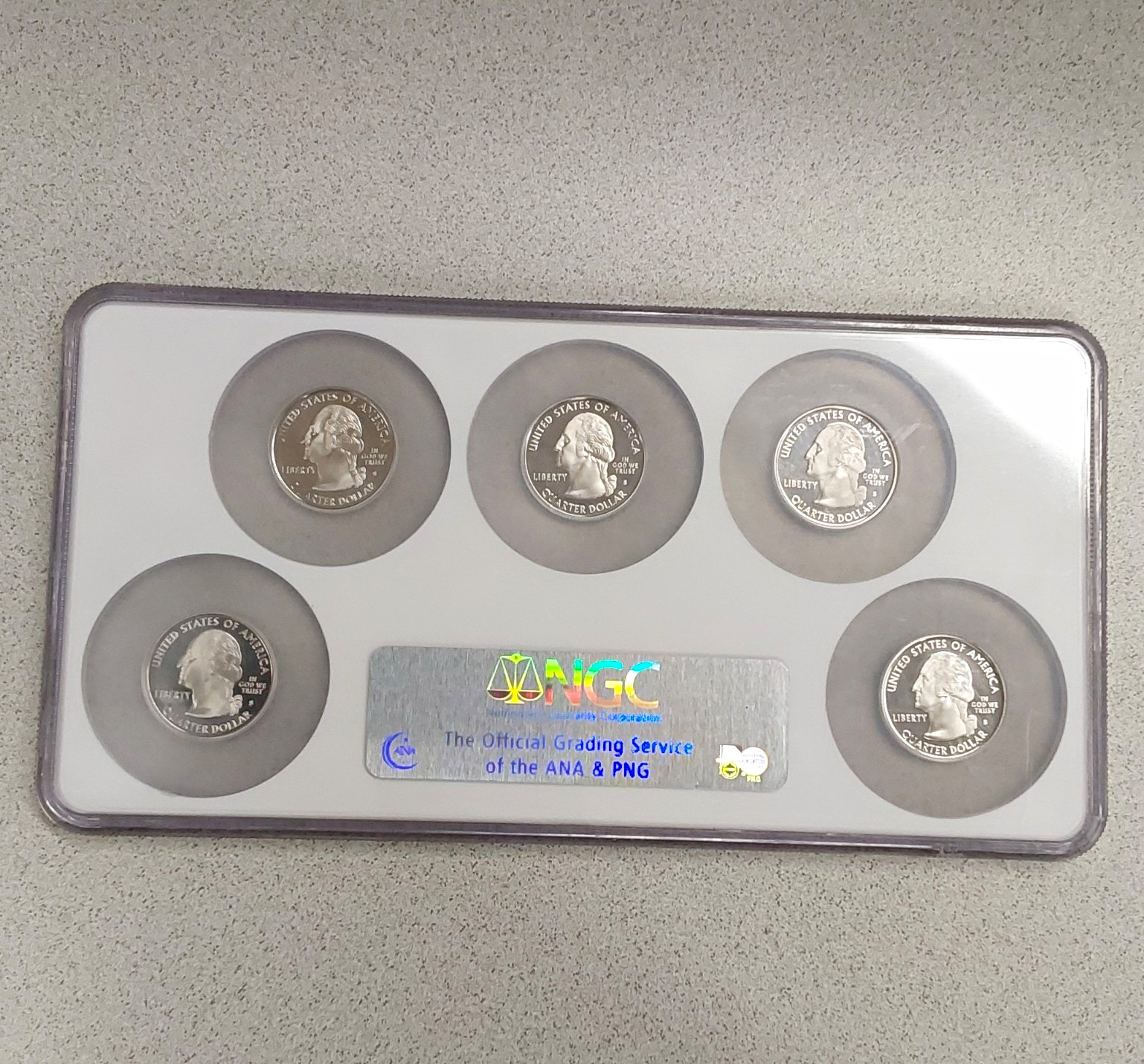 NGC 2008-S San Francisco Clad Proof State Quarters Set PF69 Ultra Cameo