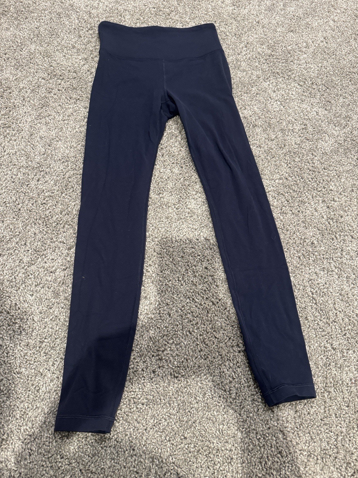 Athleta Elation Navy Ultra High Rise Ankle Leggings Women XS Logo Solid