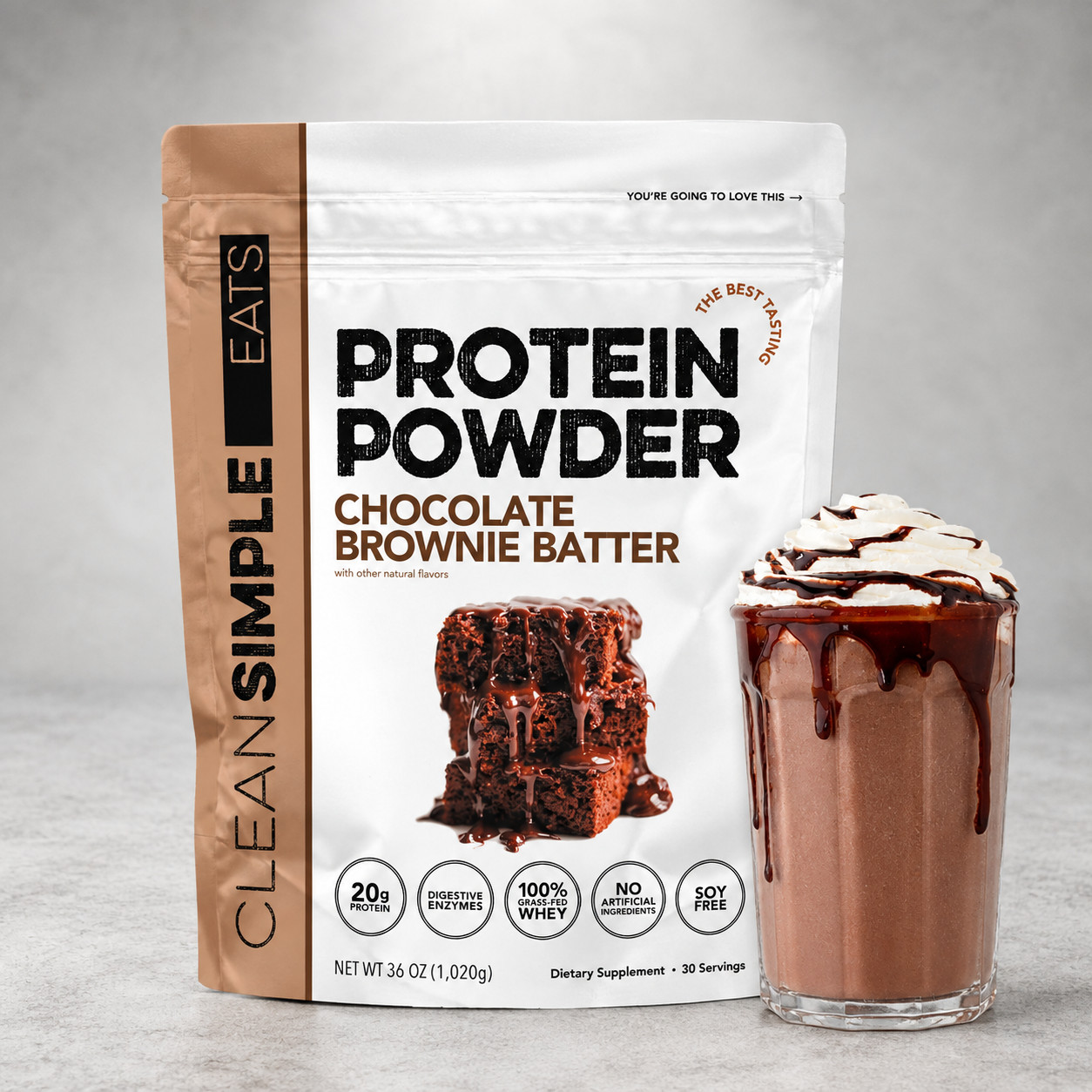 Clean Simple Eats Whey Protein Powder, Chocolate Brownie 30 Serving - NEW SEALED Clean Simple Eats Whey Protein Powder, Chocolate Brownie 30 Serving - NEW SEALED