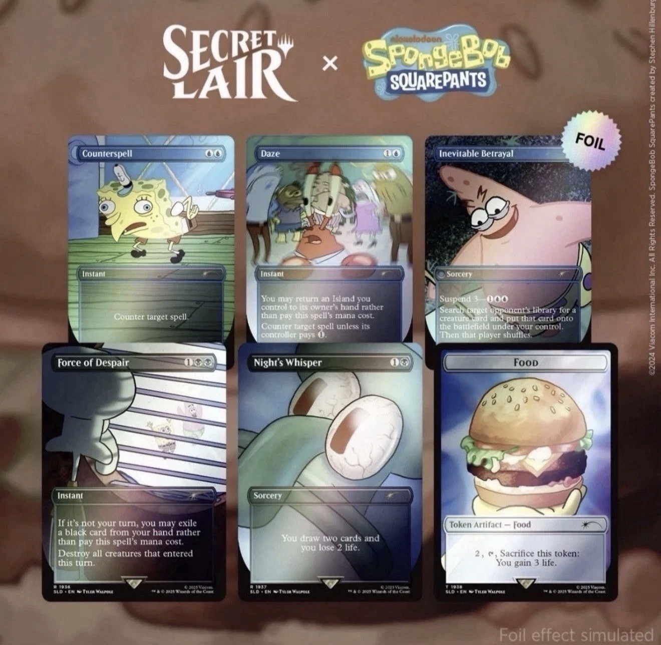 Secret Lair x SpongeBob SquarePants: Internet Sensation FOIL EDITION MTG Secret Lair x SpongeBob SquarePants: Internet Sensation FOIL EDITION MTG