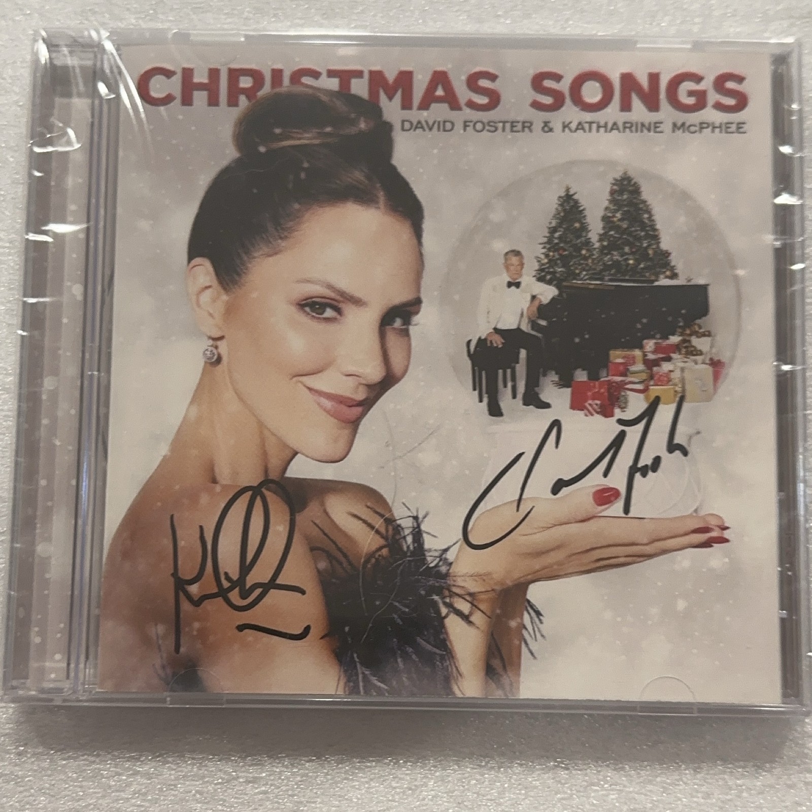 Christmas Songs CD David Foster Katharine McPhee Autographed Hand Signed NEW