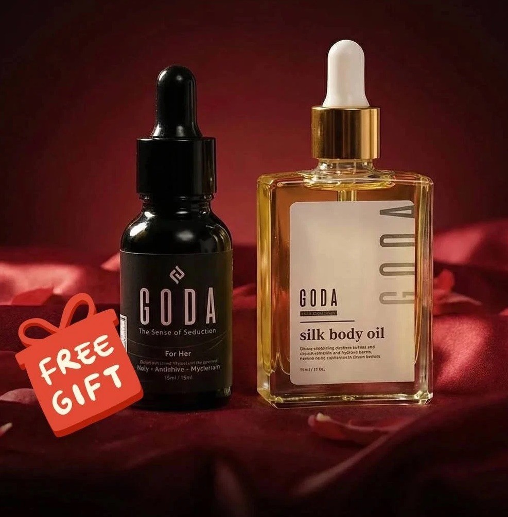 Original Goda Silk Body Oil + 1 FREE Pheromone Perfume 15ml - Set Bundle Original Goda Silk Body Oil + 1 FREE Pheromone Perfume 15ml - Set Bundle